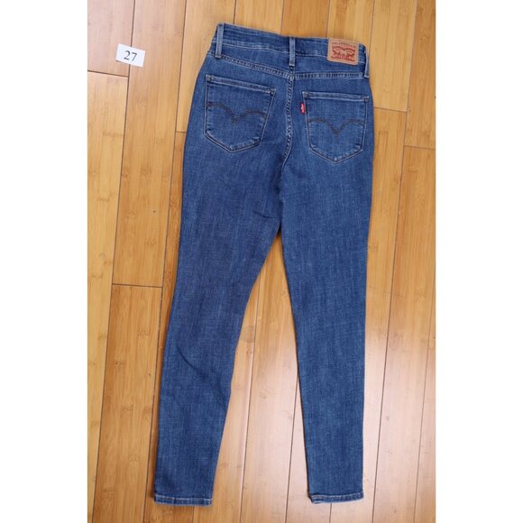 Levi’s 721 High Rise Skinny Jeans Women’s Size 26 Distressed Stretch Denim Mediu - Picture 2 of 8
